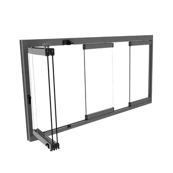High Quality Wholesale Commercial Vertical Bi-Folding Windows with Glass Aluminum Frames for Kitchens