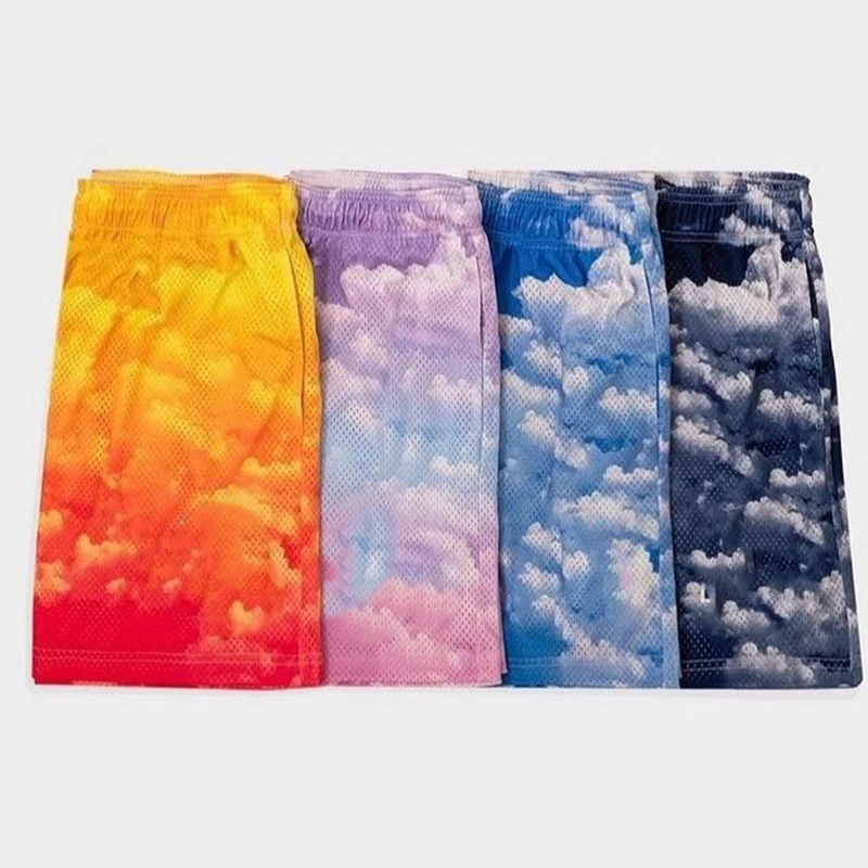 Custom Wholesale Sublimation 5 inch Inseam Blank Jogger Casual Mesh Ss for Men With Pockets Sweatpants Summer Mesh699_voghion.com