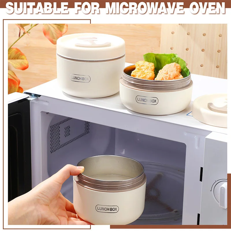 304 Stainless Steel Insulated Lunch Box Set Portable 4-Piece Adult Food Container With Thermal Bag For Food Packaging