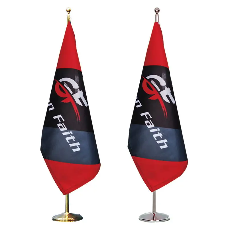 Factory Direct Sale Custom 3x5ft Indoor Office Conference Flags With Flagpole Base