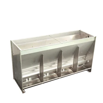 Stainless steel double side pig trough Automatic nursery feed trough Automatic feeder for piglets