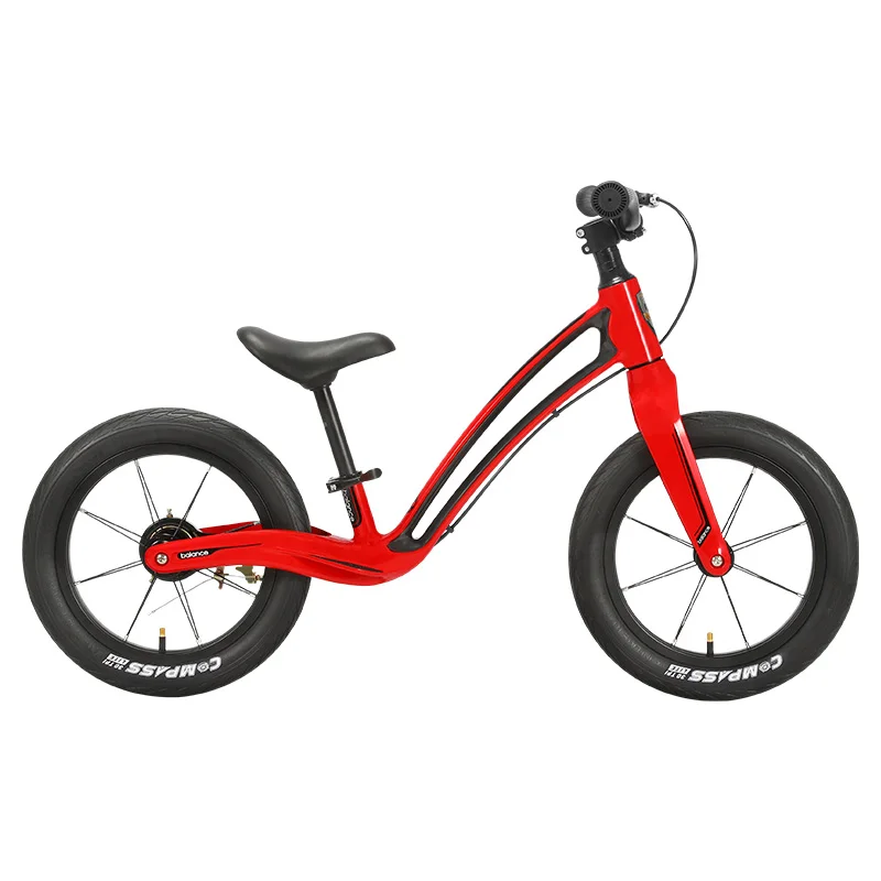 Montasen-Bicicleta de equilibrio para niños, bici de aleación de magnesio  de 14 pulgadas, con freno, diseño único