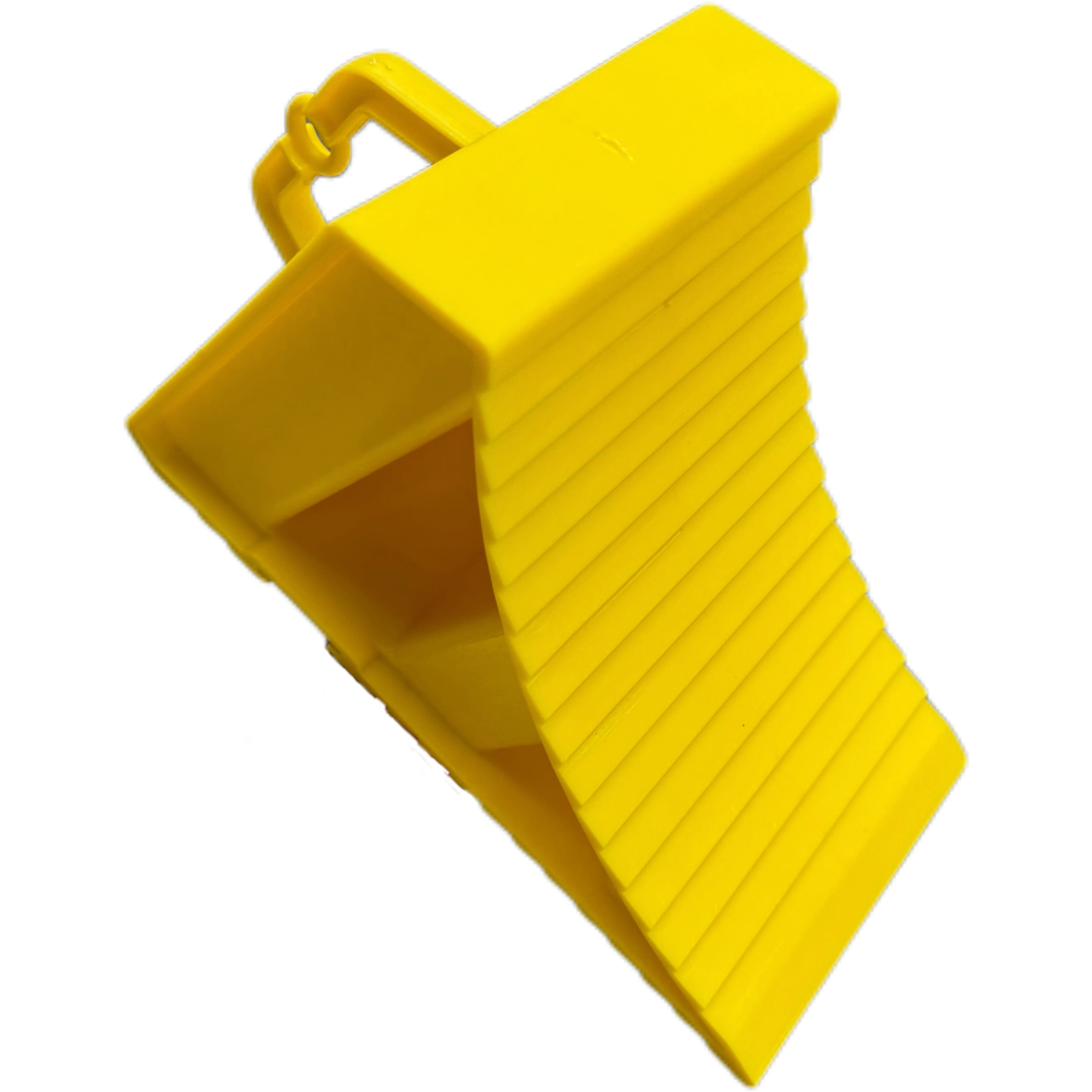 Wheel Chocks with Rope, Non Slip Heavy Duty Yellow Wheel Chock, Lightweight Wheel Stoppers for Cars Camper Trucks RVs
