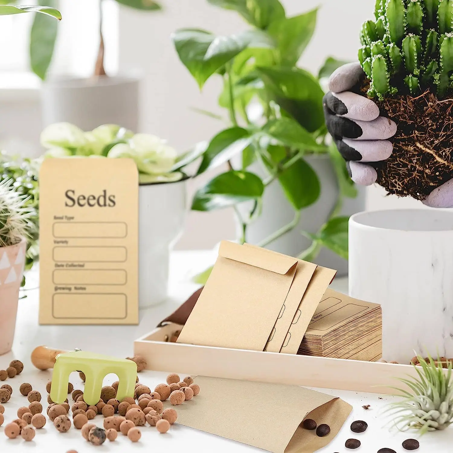 Custom Small Mini Self-Seal Printable Seed Saving Eco Brown Kraft Paper ...