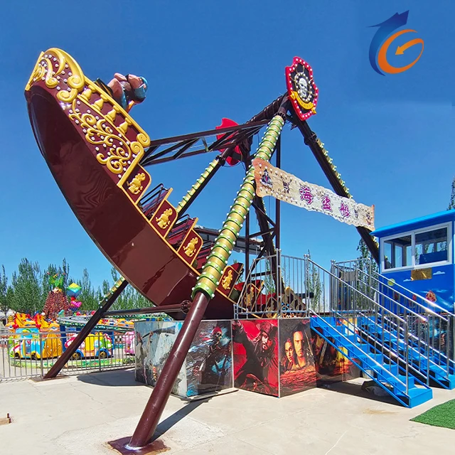 Interesting Mini Pirate Ship Theme Park Kids Playground Amusement Rides  Swing Viking Boat for Sale