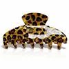Yellow Leopard Print Hair Claw Clip