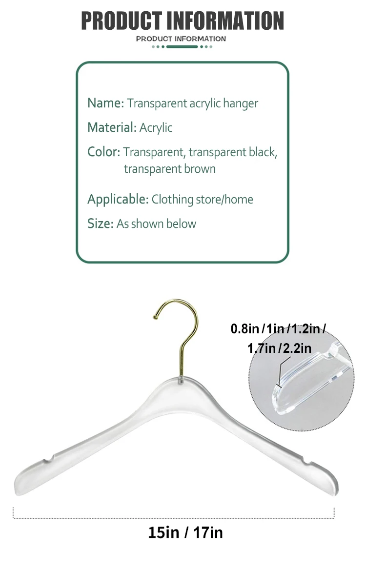 Acrylic Coat Hanger Factory Nonslip Clear Crystal Hanger Acrylic Acrylic Hangers For Clothes