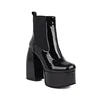 Black patent leather