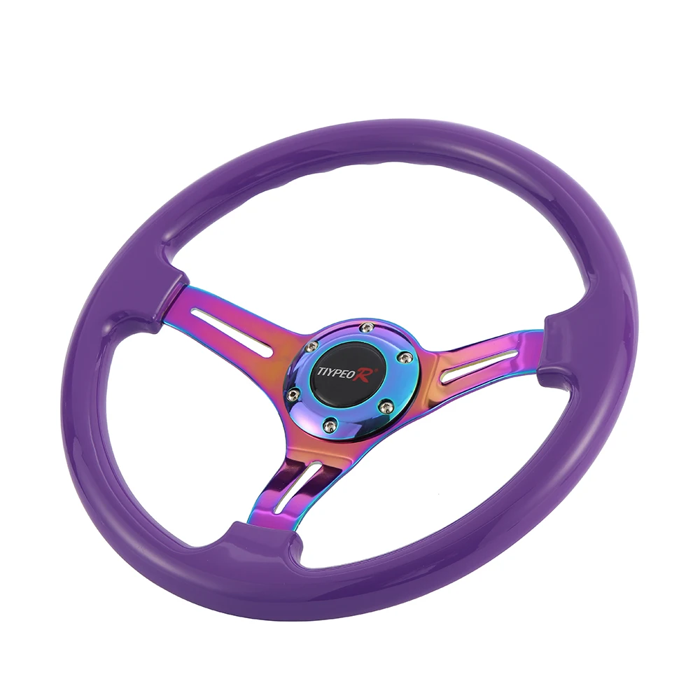 Universal Purple ABS Racing Steering Wheel for All Car Models