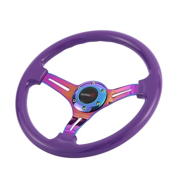 Universal Purple ABS Racing Steering Wheel for All Car Models