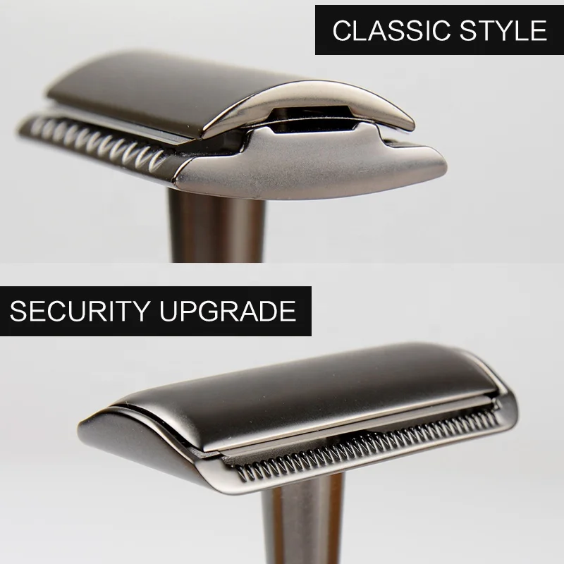 Reusable Metal Eco Biodegradable Facial Safety Razor and Razor Holder Shaving Set for Women