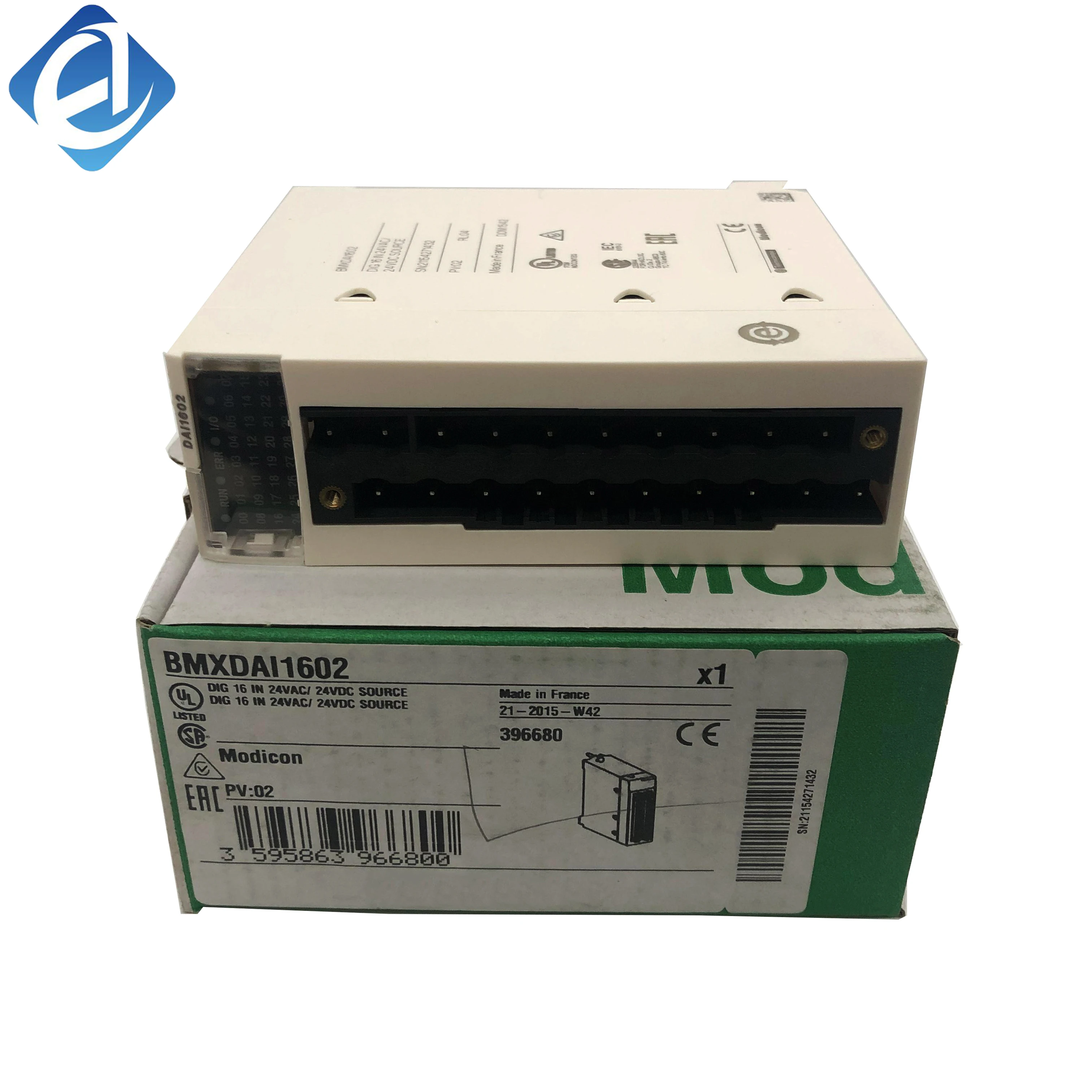 New Original BMXDAI1602 Modicon M340 digital input module. 16-channel DC signal acquisition, strong anti-interference performance, stable signal transmission, applied to industrial site switch signal detection and automatic logic control system.
