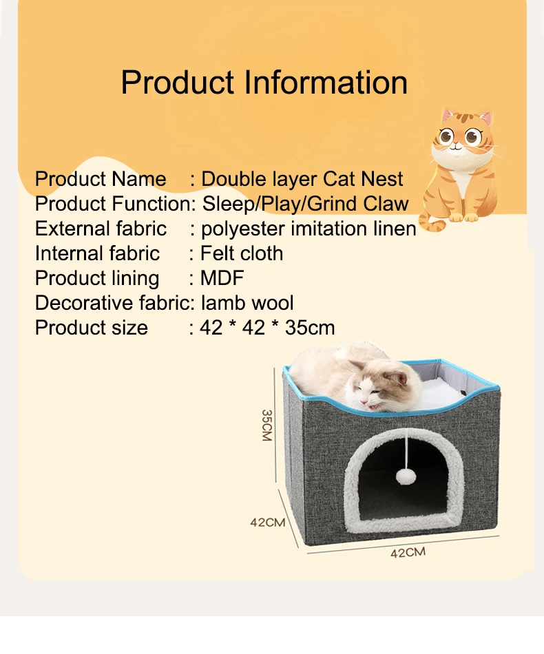 cat Villa Indoor cat House cat House Indoor Pet Cages Houses