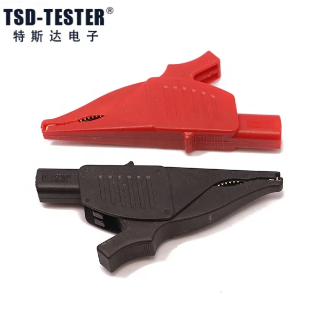 
Высокоточный медный изолированный защитный зажим типа крокодил CE CATIII 1000V /MAX.32A 4mm Jack Аллигатор 