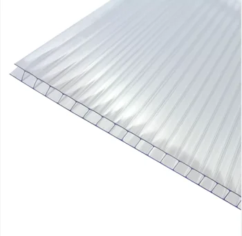 Desu 4mm 6mm 8mm 10mm double wall four wall X structure honeycomb clear polycarbonate sheet roof panel