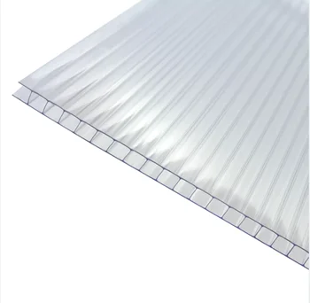 Desu 4mm 6mm 8mm 10mm twin wall four wall X structure honeycomb clear polycarbonate sheet roof pane;