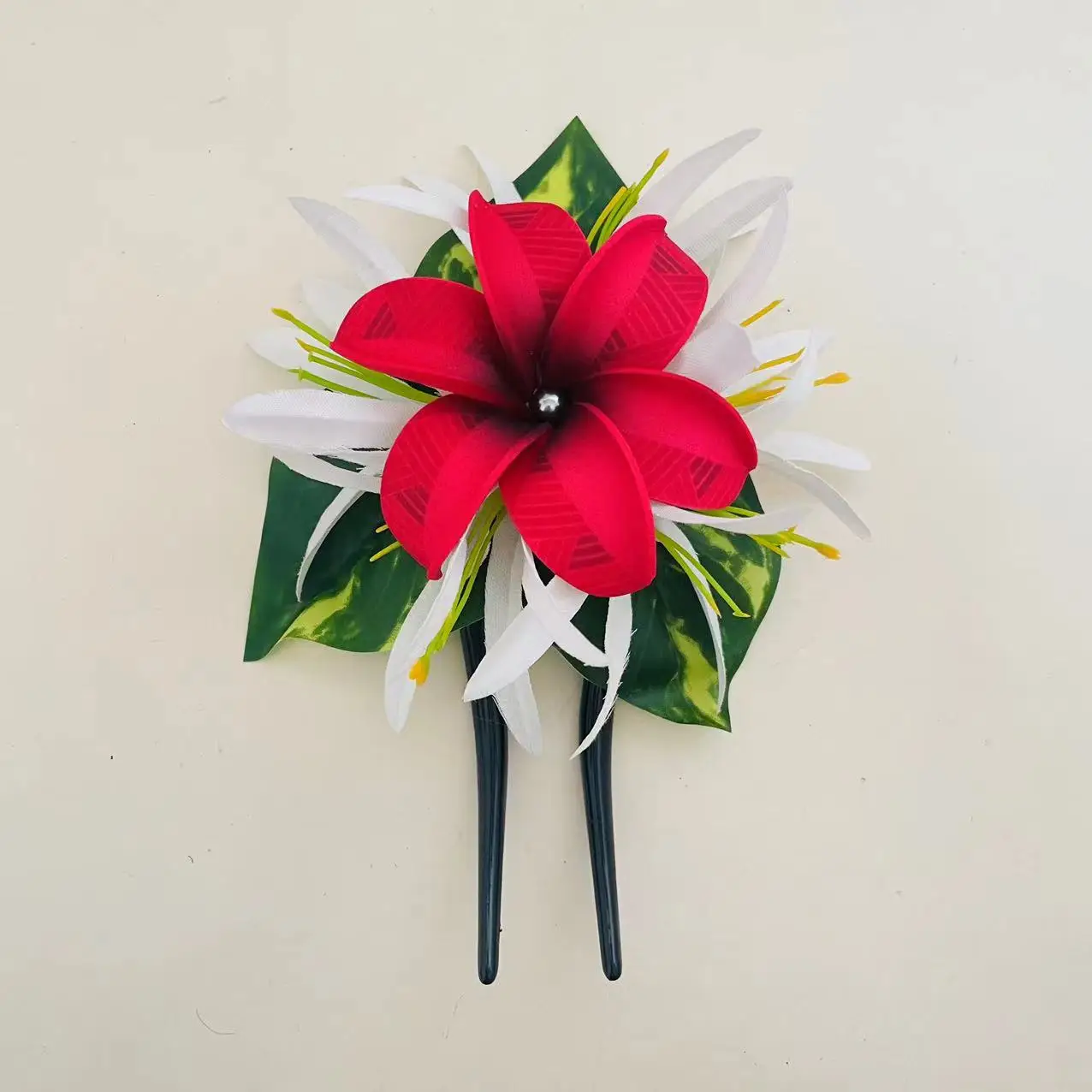 Spider Lily Plumerias Hair Pick Foam Flower Artificial Island Tiara
