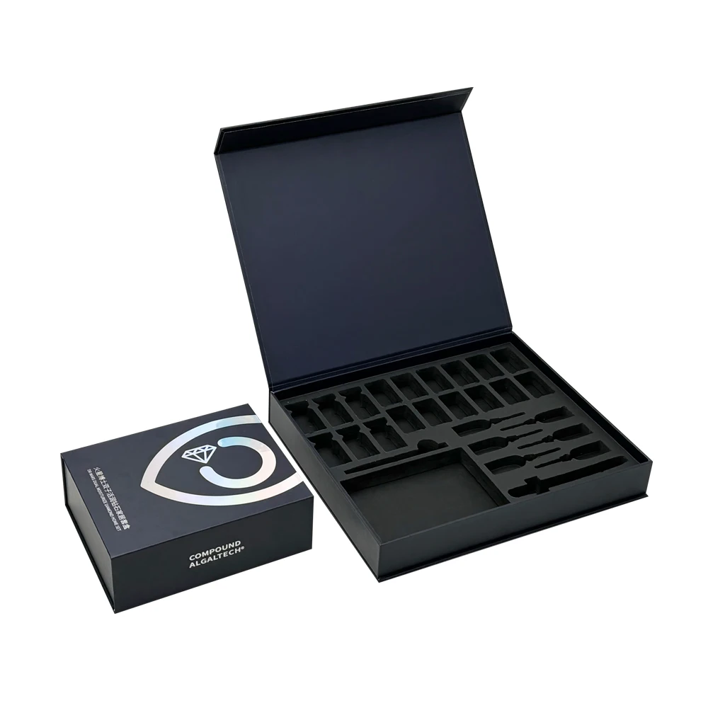 Custom Brand Hot Stamping Pep 2m 3ml 5ml 10ml Small Bottle Packaging Magnetic Rigid Paper Boxes for Vial