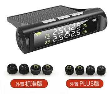 Monitor Neumáticos Tiempo Real Akozon Sensor De Presión De Neumáticos TPMS - 4 Sensores Internos, Pantalla LCD, Carga Solar/USB Monitor Neumáticos 4 Sensores Tiempo Real