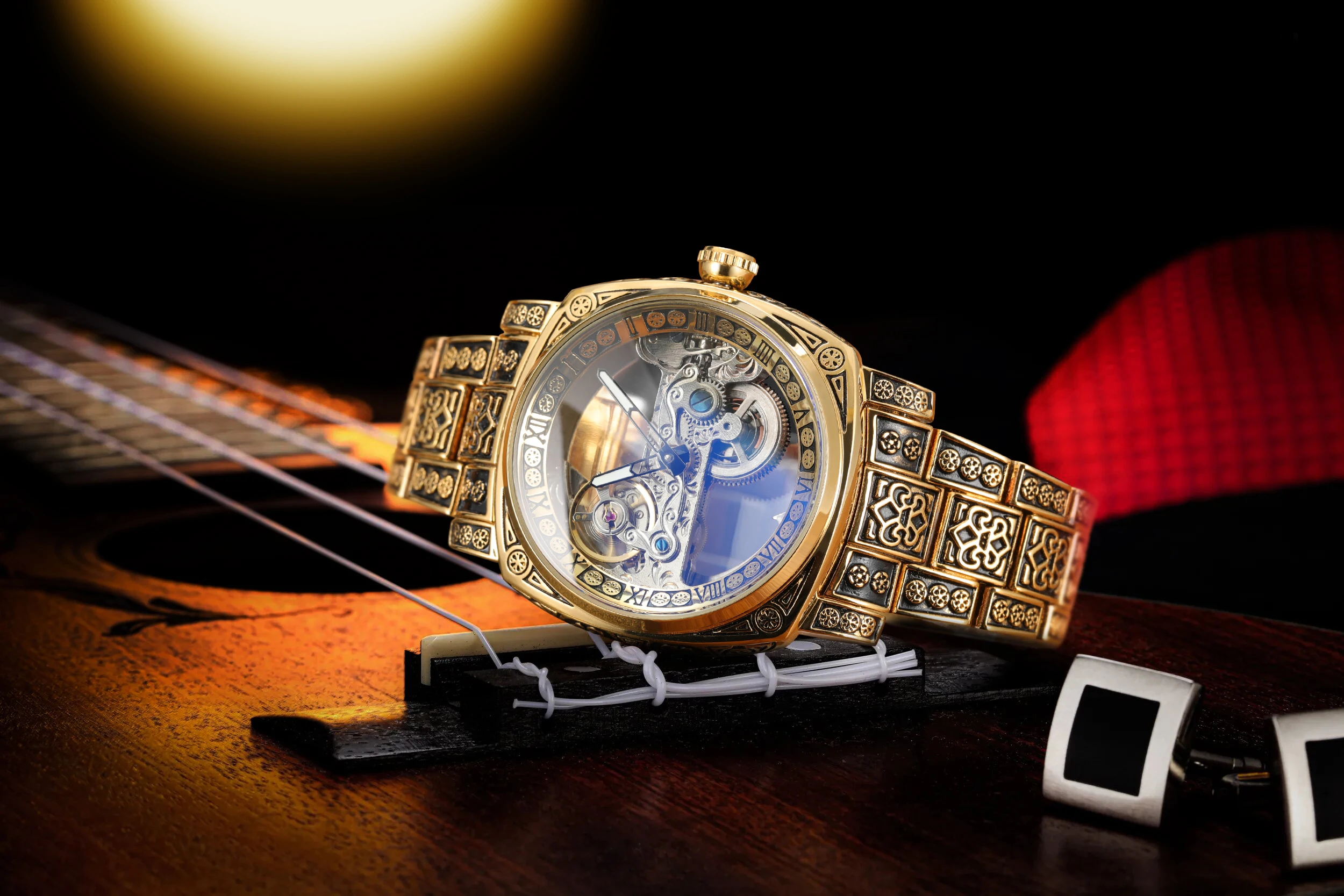 Forsining Men's Automatic Mechanical Watch Vintage Hollow Style_voghion.com