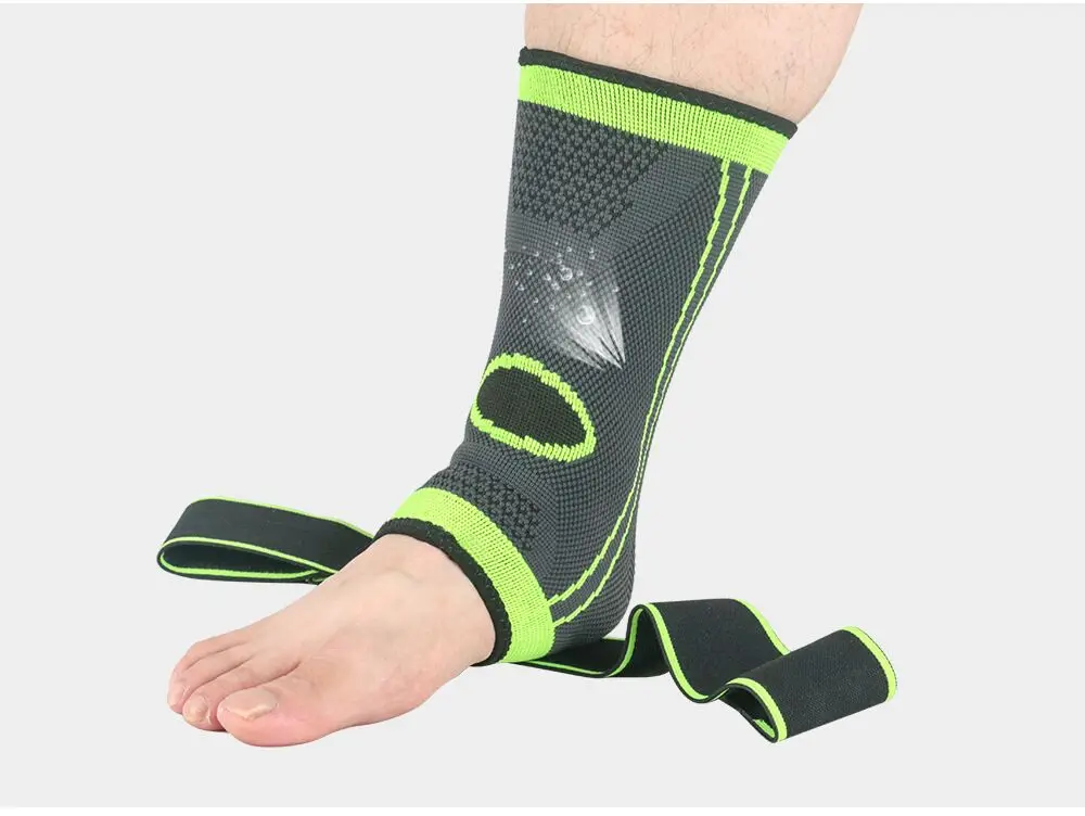 Factory Price Fitness Adjustable Foot Compression Sleeve Sport Safety Nylon Ankle Support for Basketball Ankle Brace