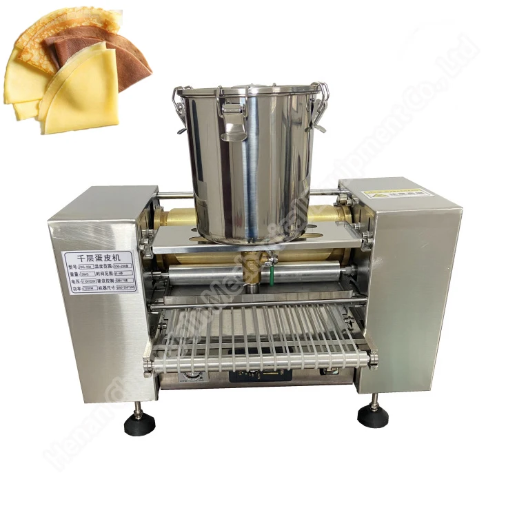 Crepe Crust Machine Cheese Cake Thousand Layer Cake Making Machine Machine for Sweet Snack Durian Crepe Cake