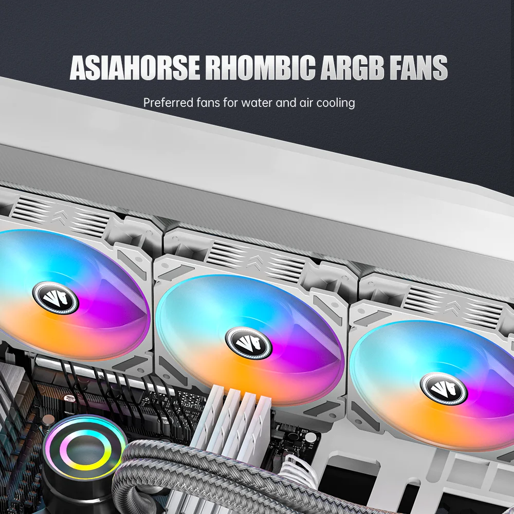 New Design 5V ARGB Hydraulic Bearing 120mm Water Cooling Tower Fan for Gaming PC Computer Case