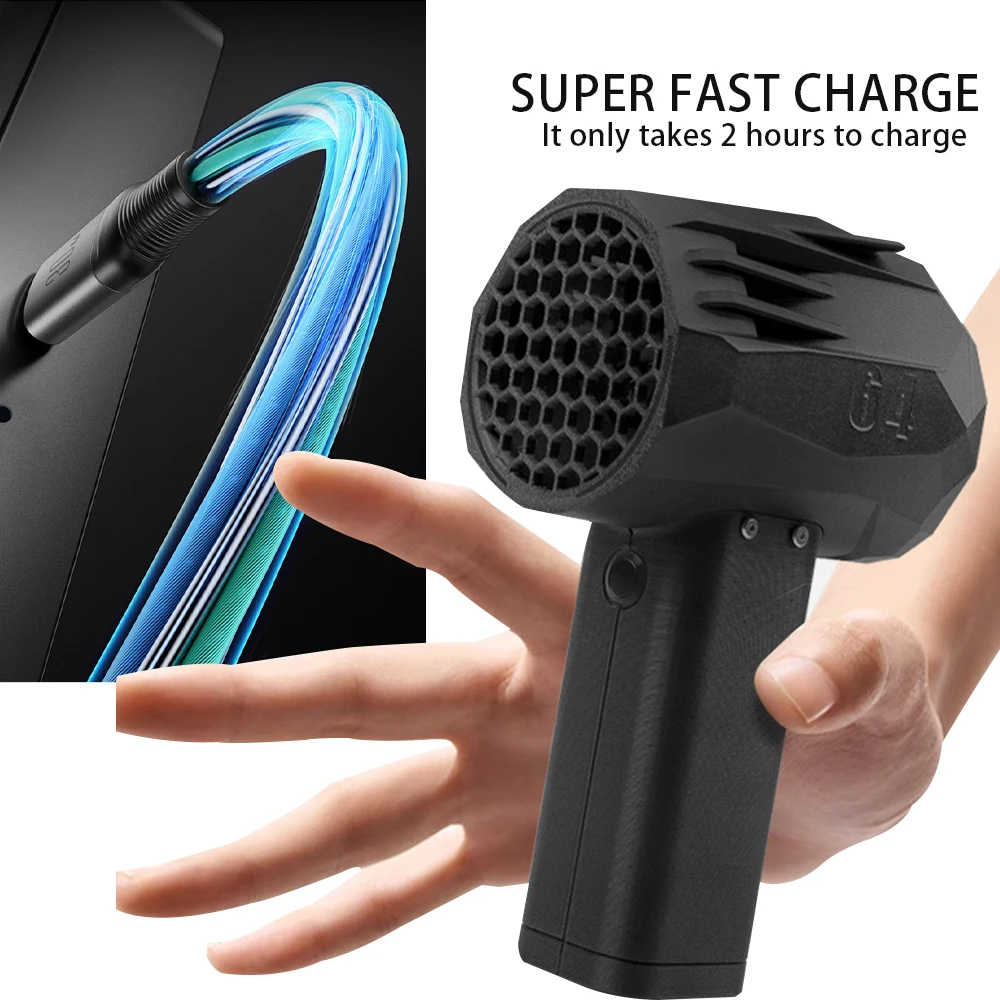 Violent Fan with 64 Channels High-Speed Brushless Motor Super Violent Wind Air Duster Blower Dry Car Cleaning Tool - view 6