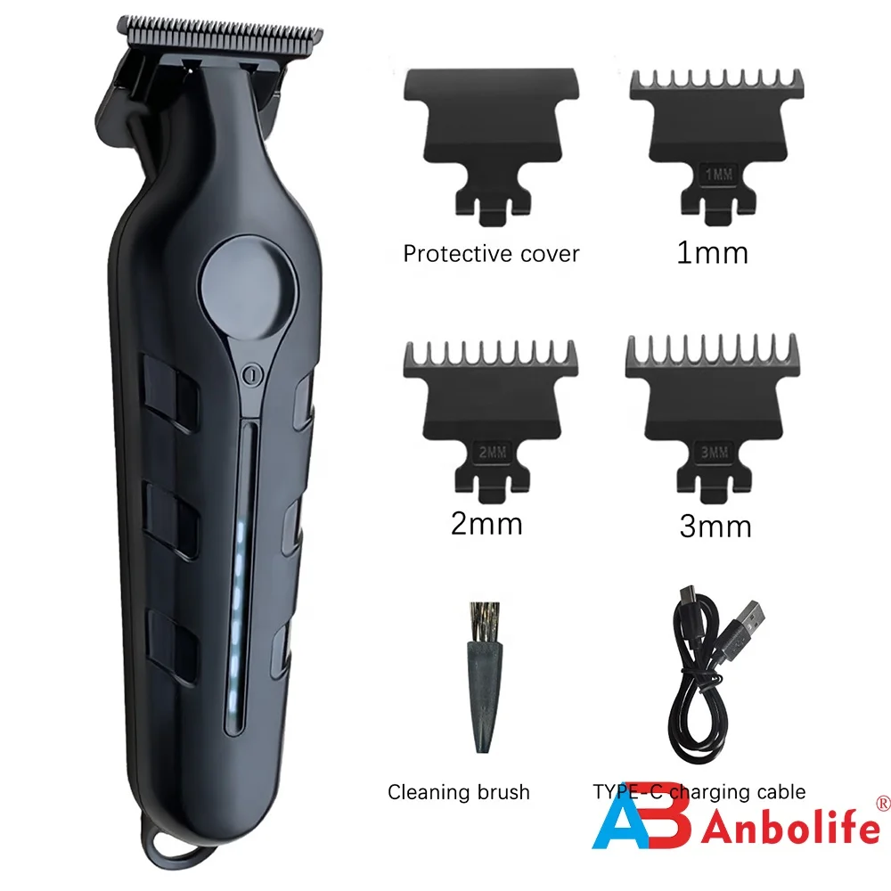 Professional Hair Trimmer with 150min Runtime 1200 mAh Li-Ion Battery and 2h Charging Time for Household Hotel and Commercial Use