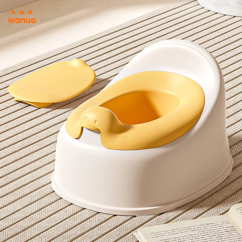 Wanuo Simple Style Duckling Baby Toilet Baby Potty Training Toilet Non-slip Plastic Baby Toilet Seat