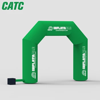 CATC Durable Material Inflatable Arch Gate Continuously-Infated Green Color for Diverse Events Advertising Inflatables