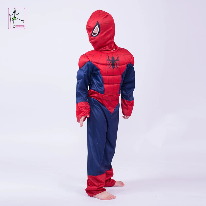 New arrival wholesale spiderman dress up Carnival party kids superhero costume children spiderman costume