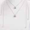 Collar de oro amarillo macizo de 18k con diamantes naturales