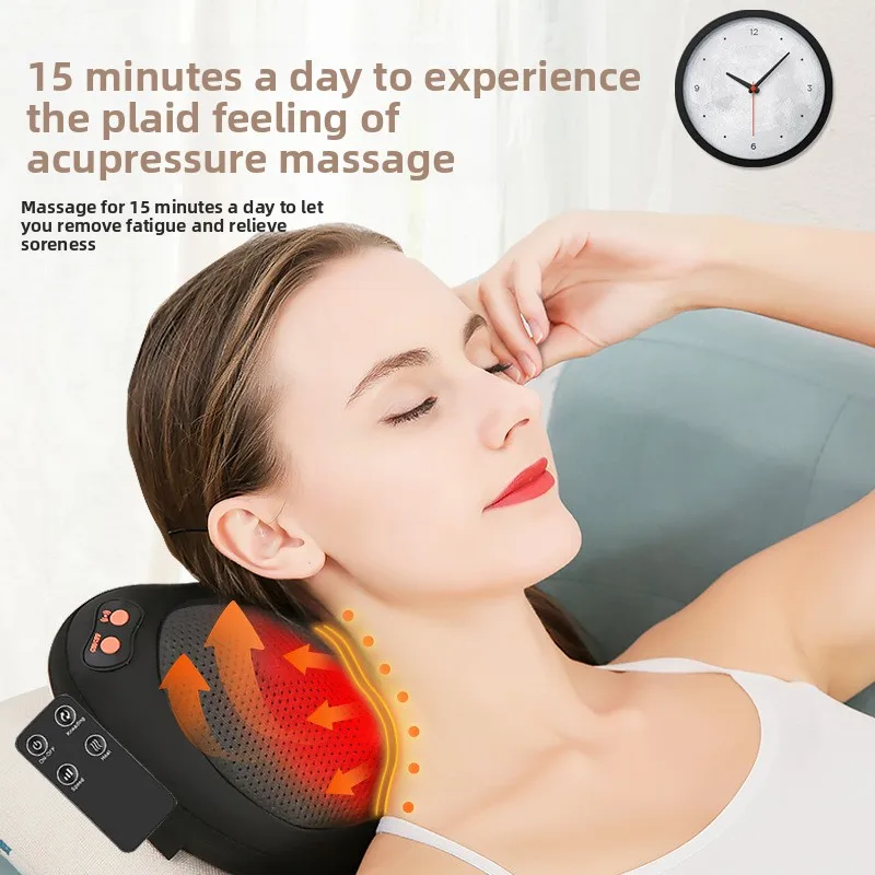 New Multi-Functional Electric Massage Cushion for Home or Car Waist Shoulder Back Neck Massager Pillow