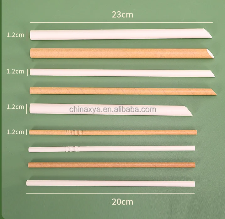 Customized disposable straws coffee straw biodegradable paper drinking straw supplier