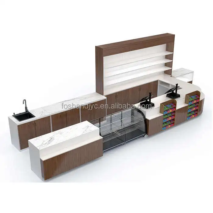 Fast Food Restaurant Table for Restaurant Supermarket Cashier Desk Counter Cash Table Metal Design  for Sale Cashier Counter