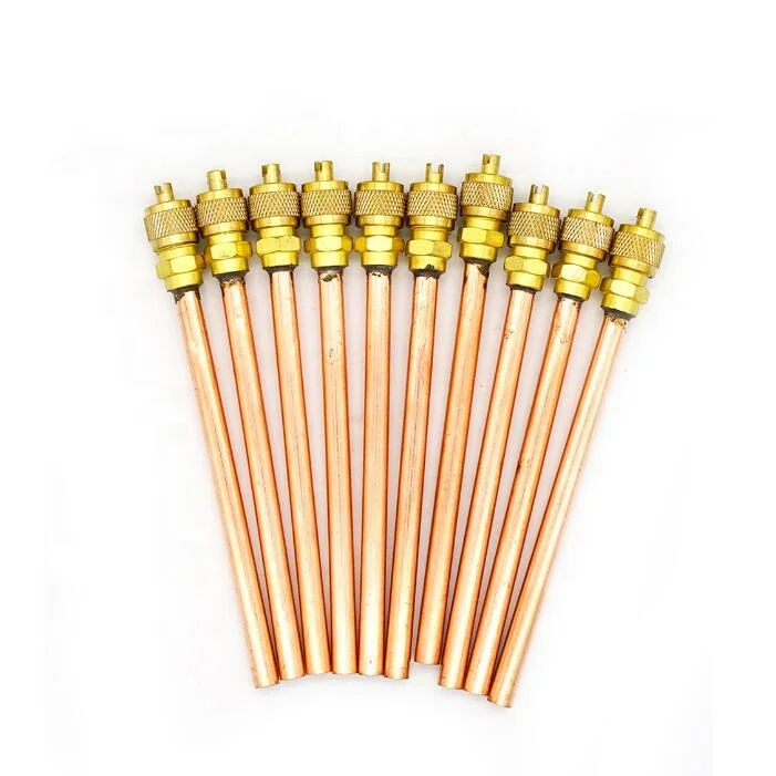 High Efficiency  Refrigeration  Freezer Spare Part  Retekool China Copper Tube Charging  Access Valve 1/4"x90mm