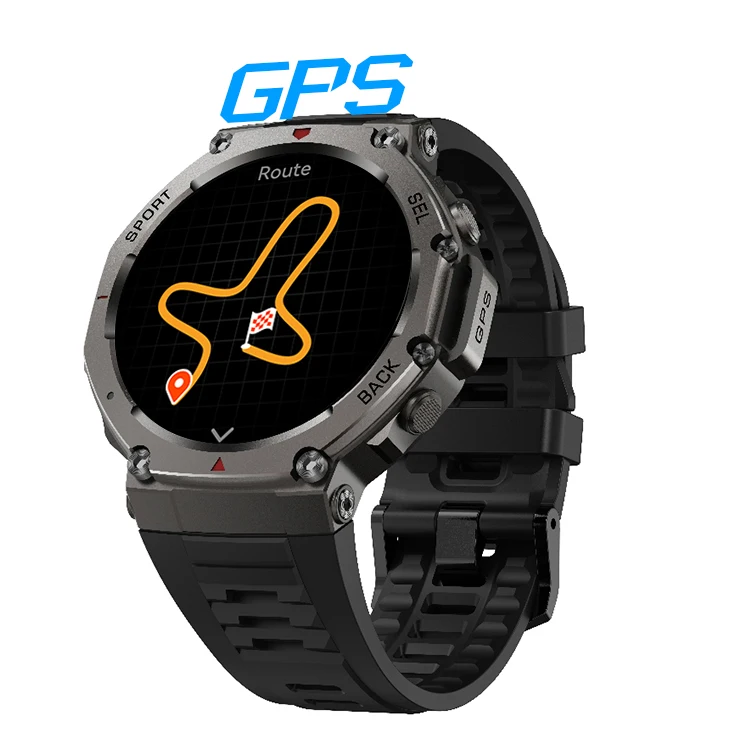 New DM58 GPS Sport Relojes Smart Watch 5ATM Deep Waterproof Men With 1.43inch Smartwatch 500mah Battery Montre Intelligente