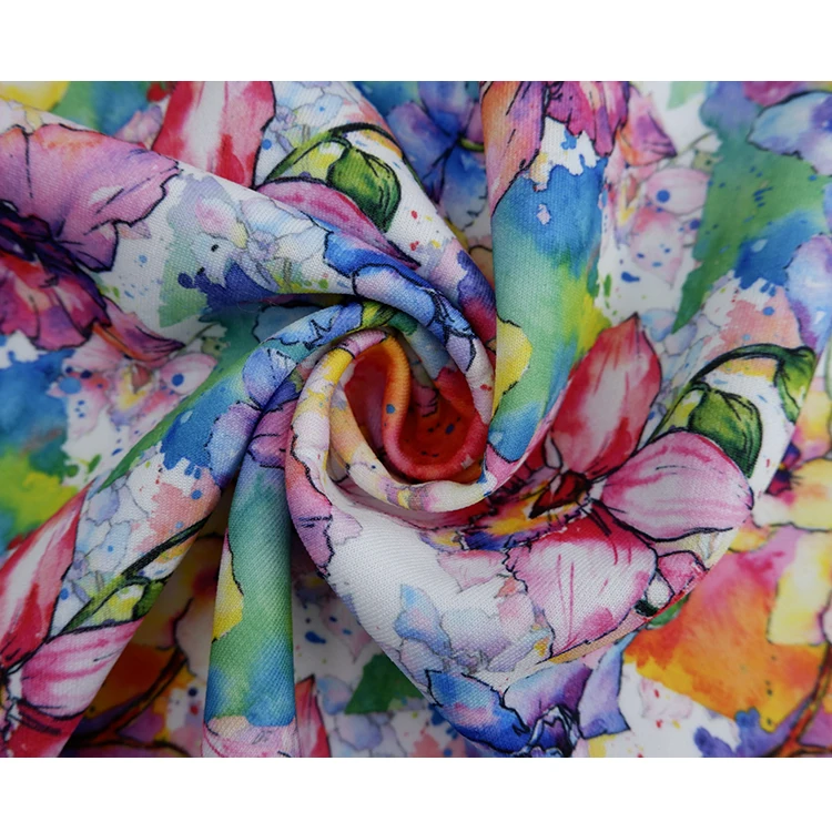 Персонализируйте ткань с принтом 4 способа спандекс хлопок трикотаж