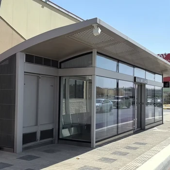 Modern Closed Air-conditioned Waiting Bus Shelter Design Bus Stop Waiting Room Cover