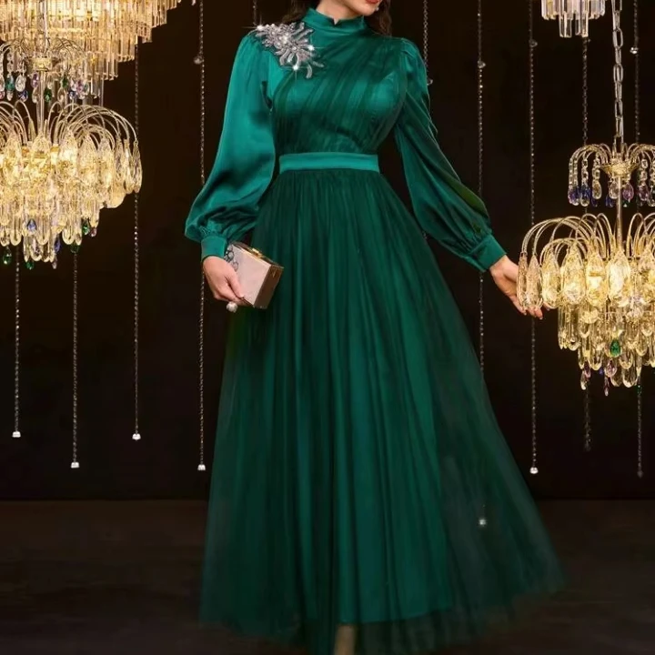 S0829f Elegant Satin Dress Women Muslim Dress Kuwait Wholesale Fashion Dress Islamic Clothing S0829f Elegant Satin Dress Women Muslim Dress Kuwait Wholesale Fashion Dress Islamic Clothing