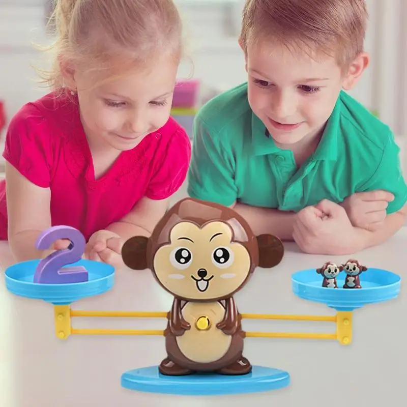 Children's Educational Montessori Math Monkey Digital Balance Scale ...