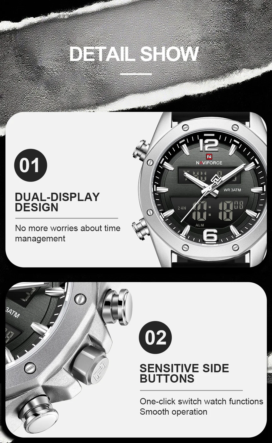 Naviforce 9264T Men’s Watch description image 5