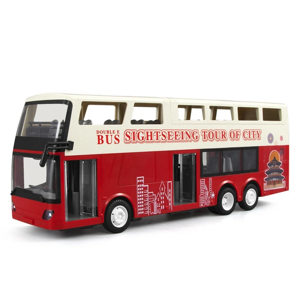6" RED New York city double decker sightseeing tour bus diecast car model New 