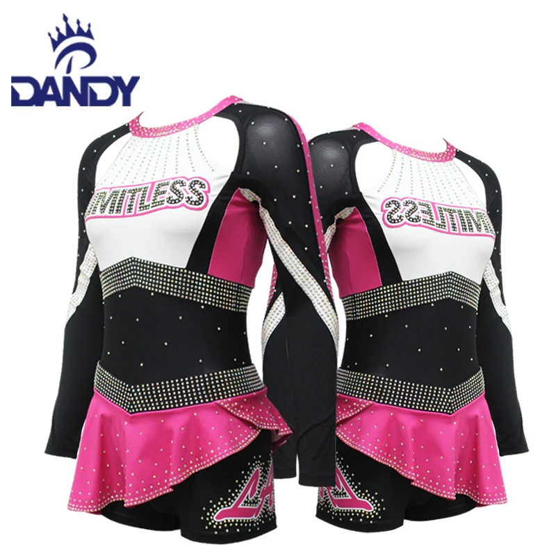 Customize Girls Sparkle Cheerleading Uniforms Girls Cheer Cheerleader ...