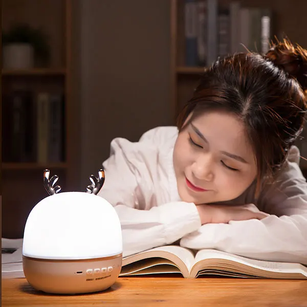 Bluetooth Детский Рождественский подарок олень пульт дистанционного управления 3D Светодиодный Ночник проектор