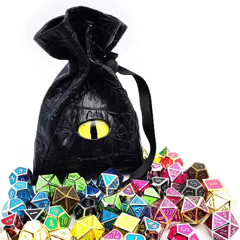 Resin Sharp Edge Polyhedral Rpg Dice Set Bag 19mm Mini D&d Liquid Core