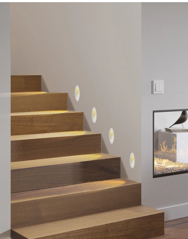 Modern Recessed Stair Case Trimless Step Foot Light For Home Indoor
