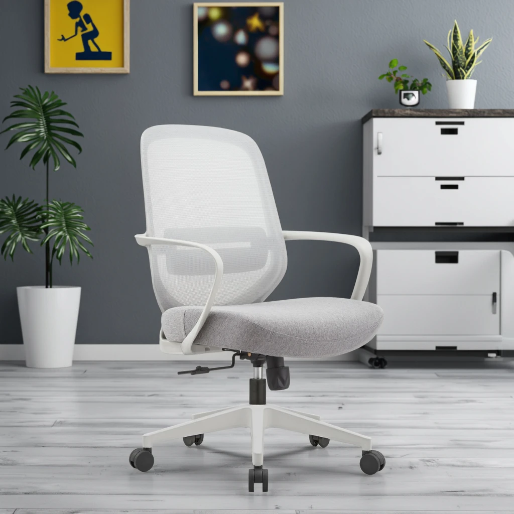 New Arrival 821B Professional Office Chair-Anti-Skid Steel Base Enhanced Ventilation Reinforced Nylon Wheels PU Adjustable 3