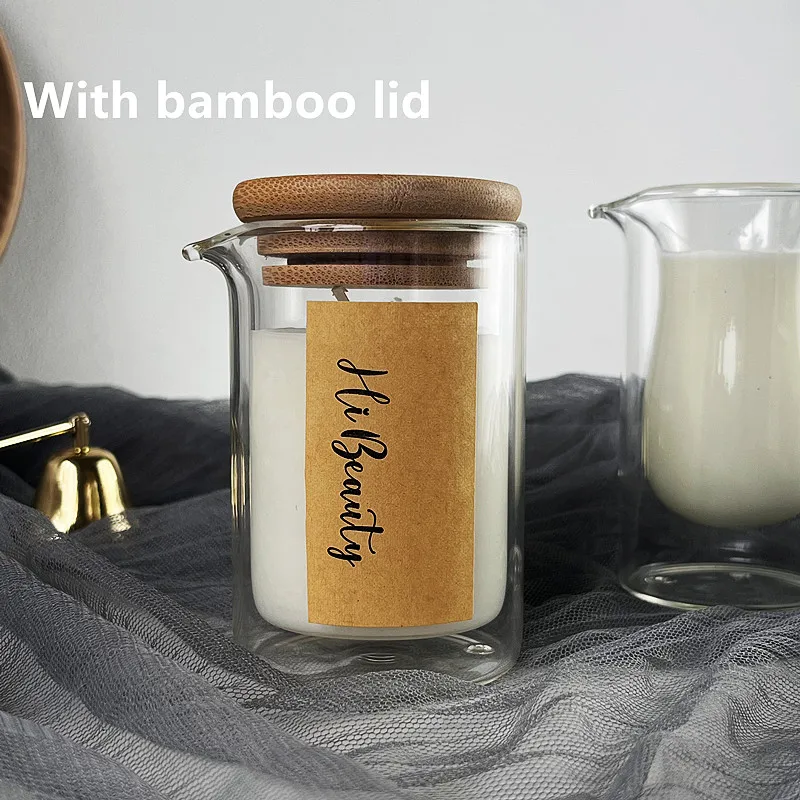 3oz 4oz High Quality Hand Blown Borosilicate Glass Clear Candle